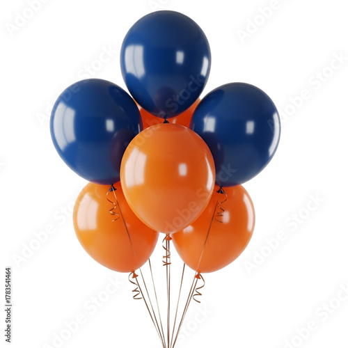 Bunch of Blue and Orange Balloons