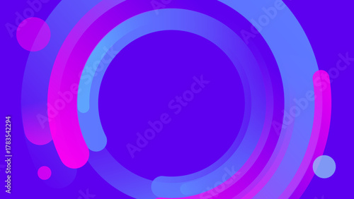 ネオングラデーションの円形背景素材 – パープルとピンクの未来的デザイン