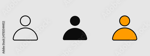 Minimal contact icon with person and communication elements, available in outline, solid, and filled styles for profile, support, and directory designs.