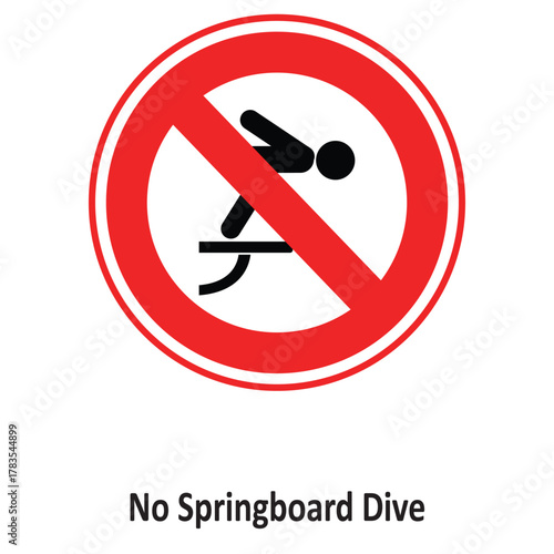 No Springboard Dive Vector icon which can easily modify or edit