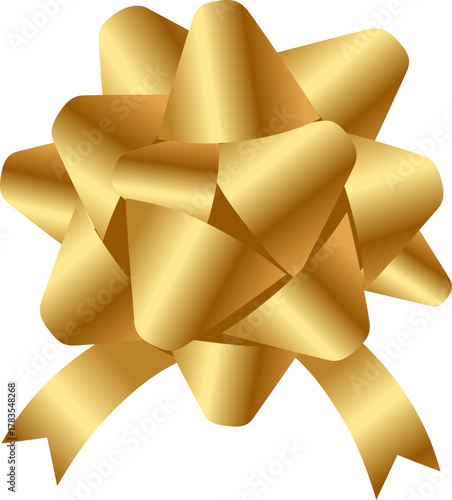 gold ribbons on a white background vector