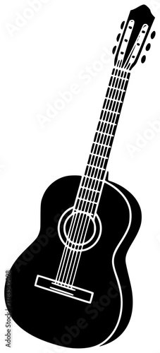 music illustration guitar silhouette concert logo instrument icon musical outline art rock sound melody classical icon jazz musician song shape adults vector graphic background
