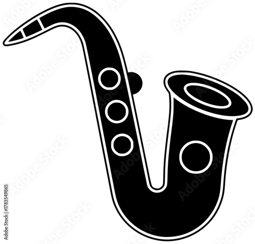 music illustration sound silhouette saxophone logo musical icon instrument outline jazz gold alto art band classical closeup festival melody shape marketing vector graphic background