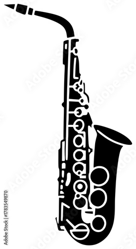 music illustration sound silhouette saxophone logo musical icon instrument outline jazz gold alto art band classical closeup festival melody shape marketing vector graphic background