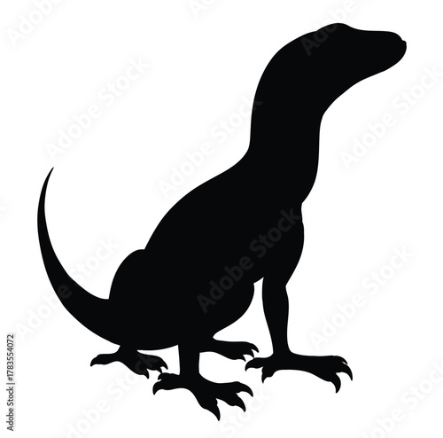 cute cartoon hand drawn vector Komodo dragon silhouette.