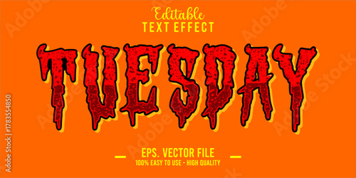 Tuesday Text Style Effect, Editable Text Effect