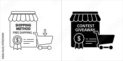 Online store free shipping and contest giveaway