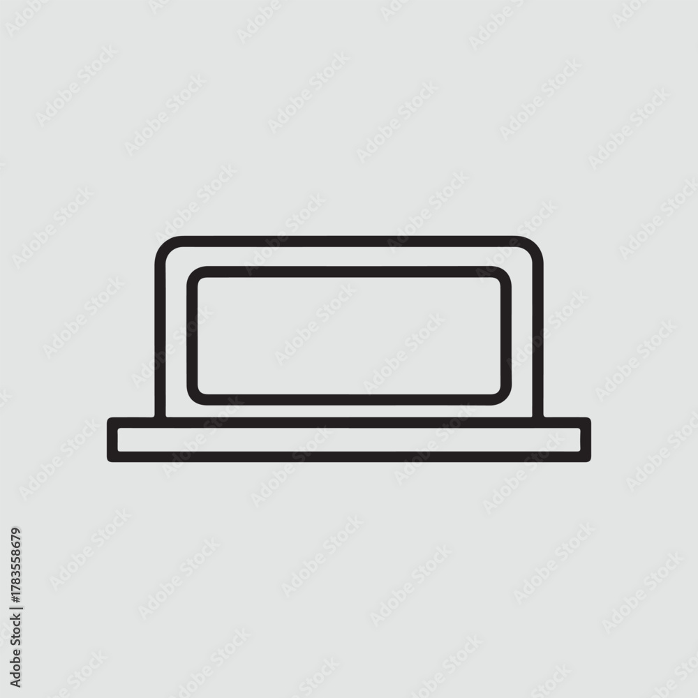 Fototapeta premium Office Desk Nameplate Employee Tag Outline Icon