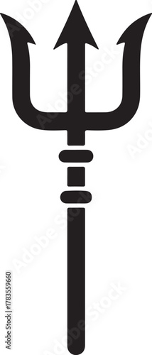 Trident icon in silhouette