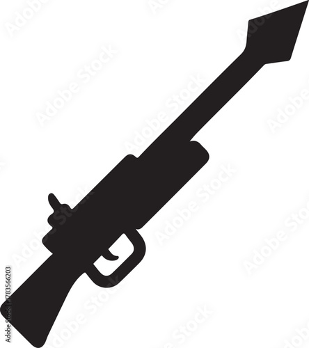 weapon Spear gun icon clean vector on white background