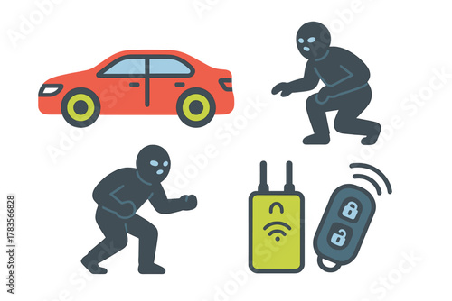 Criminals using relay attack device to clone key fob signal and steal keyless entry car