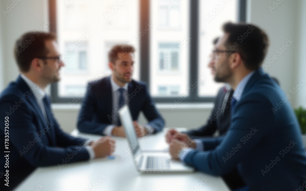 custom made wallpaper toronto digitalBlurred business people in suits sit at a table in modern office. High quality