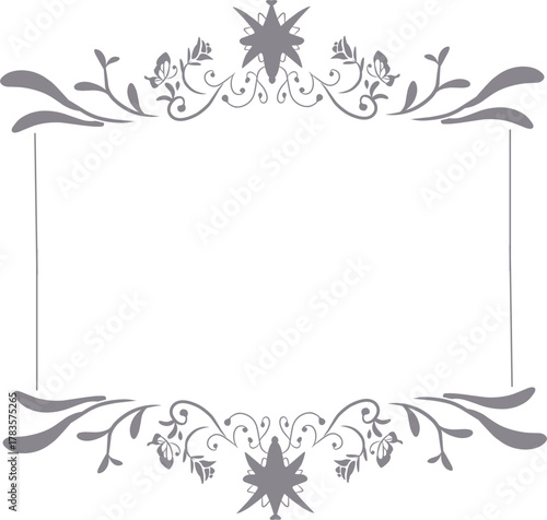 abstract floral frame