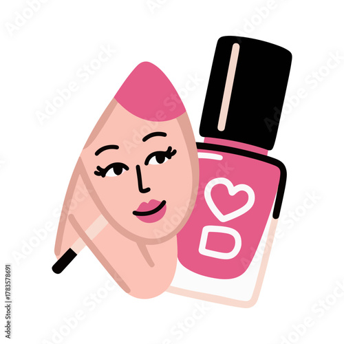 nail polish vector illustration design