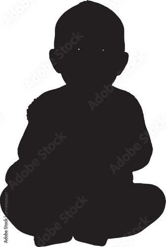 Baby silhouette illustration a minimalist representation of infancy and childhood