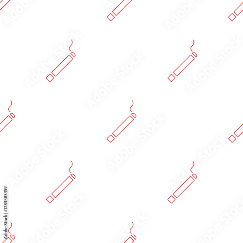 cigarette seamless pattern isolated on transparent background.