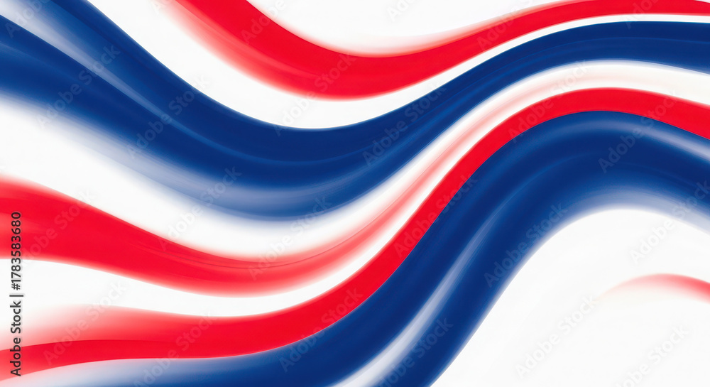 Fototapeta premium Abstract red white and blue swirls background