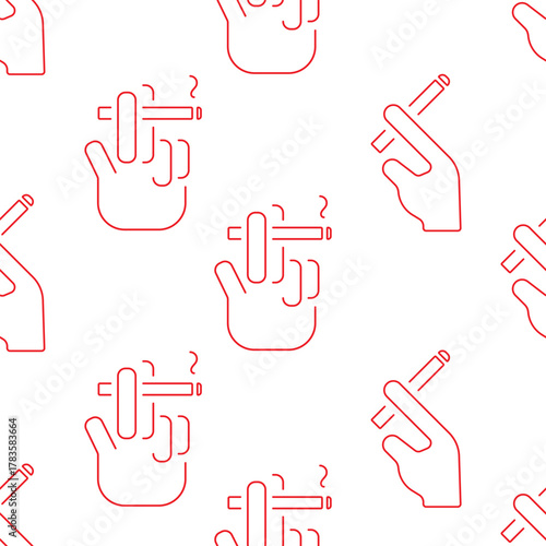 cigarette seamless pattern isolated on transparent background.