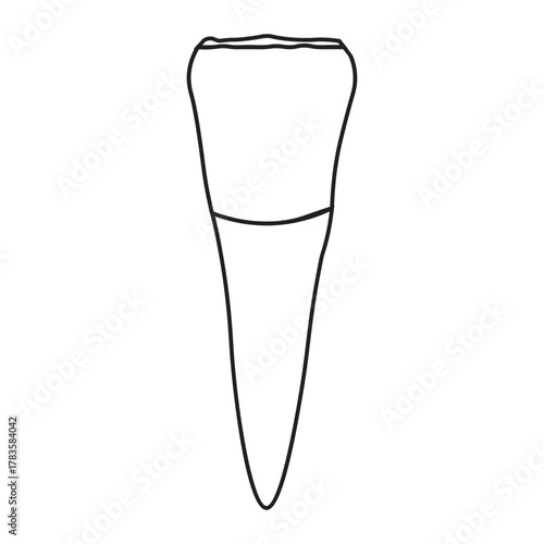 incisor tooth line icon