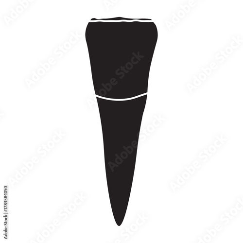 incisor tooth glyph icon