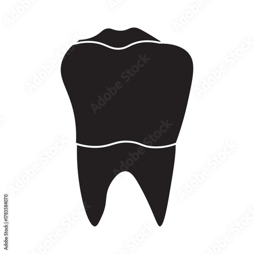 molar tooth glyph icon
