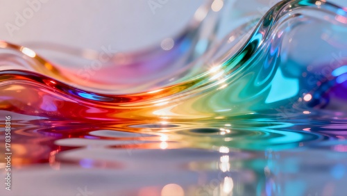 Fluid Spectrum Abstract Wave of Rainbow Colors