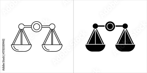 Scales of justice icon, representing balance and fairness