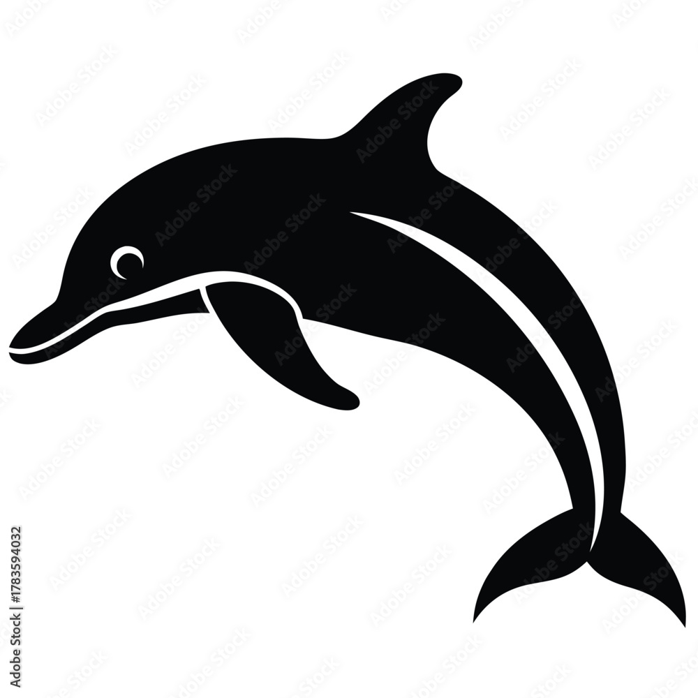 Fototapeta premium dolphin vector icon
