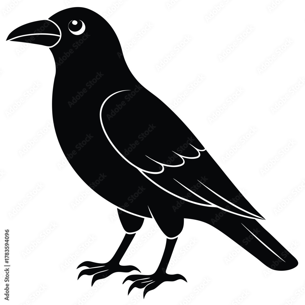 Obraz premium crow vector icon