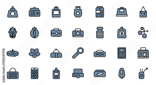 Action plan icon set featuring planning, schedule, strategy, analysis, tasks, goal, collaboration, and objective icons, presented in a solid, modern icon collection for business and project