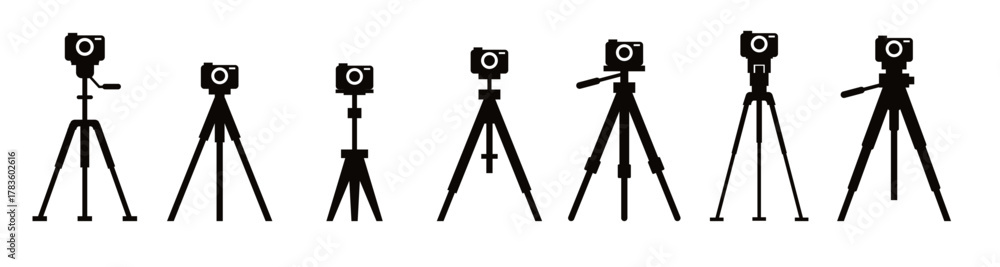 Obraz premium Camera Tripod vector illustration