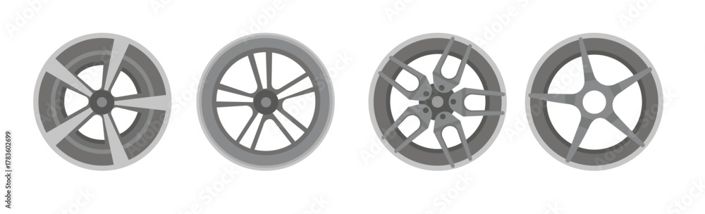 Obraz premium car rims vehicle service truck wheels repair vector .