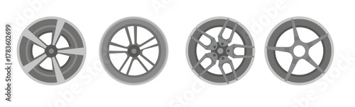 car rims vehicle service truck wheels repair vector .