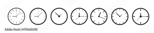 Set of clock vector illustration