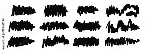 charcoal pencil scribble stripes and bold paint shapes 