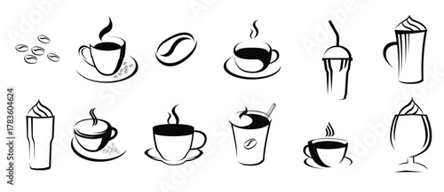 coffee illustration design isolated white
