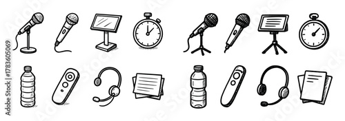 Public Speaking Tools Icons