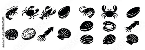 Seafood Icon Grid
