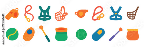 Colorful Dog Trainer Icons