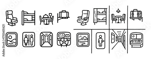 Train Interior Icons