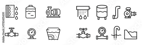 Desalination Icon Set