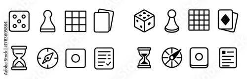 Minimalist Board Game Icons