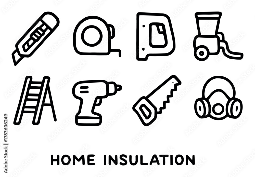 Fototapeta premium Home Insulation Tools