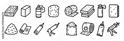 Home Insulation Icons