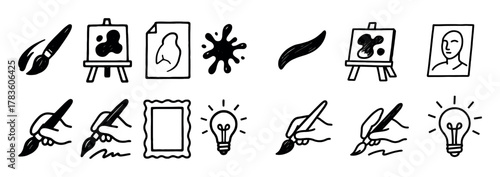 Artist Doodle Icons
