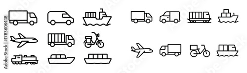 Cargo Transport Icons