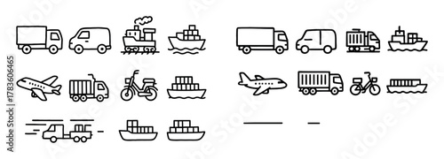Cargo Transport Icons