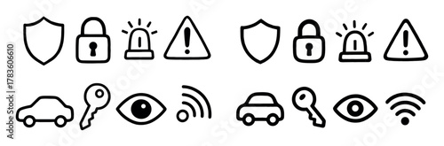 Car Security Icons