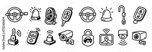 Car Security Icons