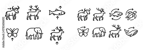 Animal Migration Icons